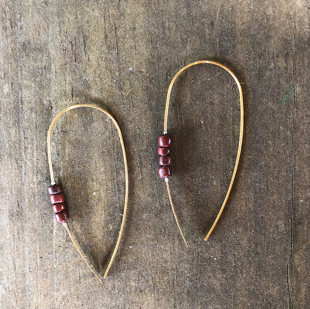 Hammered Threader Earrings